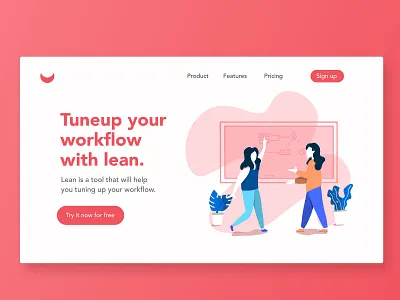 Lean - Home page illustrations procreate ui vectornatorpro