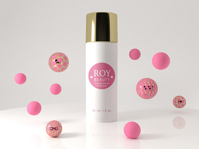 ROY Beauty Serum 3d 3d design 3dart branding cinema 4d design graphic art package design product render