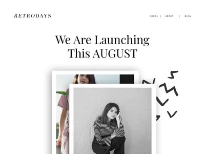 Retrodays clothing design ecommerce ui