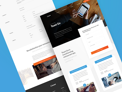 Toast Go Landing Page Concept clean design desktop landing page ui web design