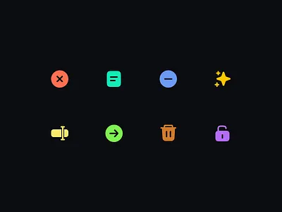 UI Icons Exploration - Fill style. 3d bin icon delete icon file icon fill style icons iconset illustration rename icon solid icons solid style ui ui icons vector