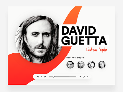MUSIC PLAYER app application design mobile orange ui ux