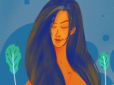 Lady illustration lady procreate woman