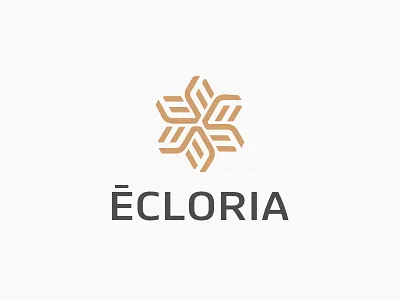 Letter E + flower brand design flower letter logo minimal monogram
