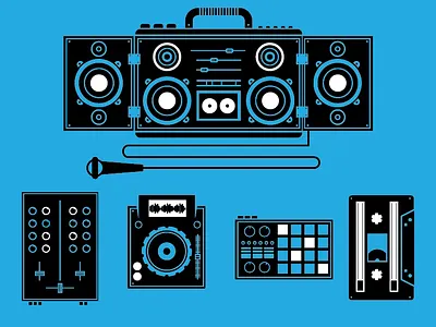Music Icons boombox dj icon icons microphone music sounds speaker stereo