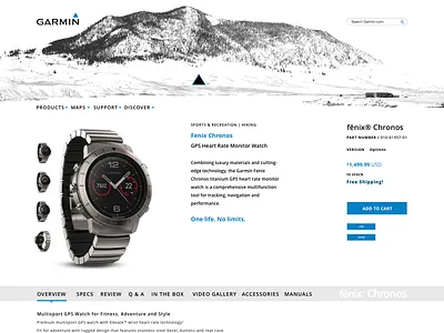 Garmin website (concept) concept