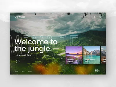 Voyage Peru adobe xd adventure concept design expedition hero homepage landing layout travel typography ui web web design website xd