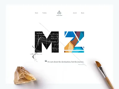 Personal Landing Page clean design flat minimal sleek ui ux