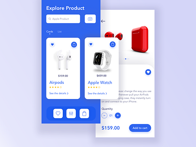 E-commerce App Exploration 2019 trend airpords animation app card concept creative daily art daily ui e commerce app ecommerce interaction ios mockup prelook prelook studio product typography ui ux