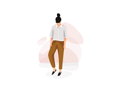 Character design I app character design girl graphic illustration mobile pastel vector web woman