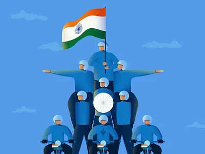 70th Republic Day design illustration india republic day
