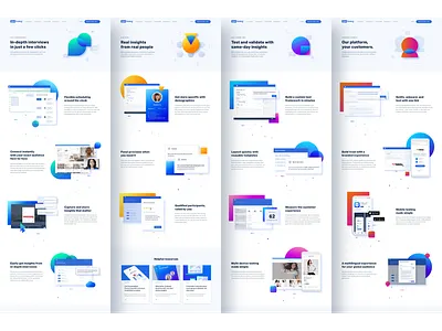 UserTesting Website - Feature Pages layout ux ui web webpage website