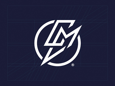 CM Monogram brand brand and identity energy fitness lighting bolt logo trainer