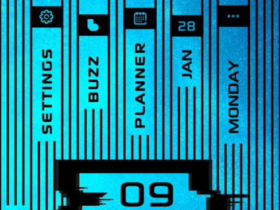 Glitch Bars app graphic design homescreen interface mobile ui