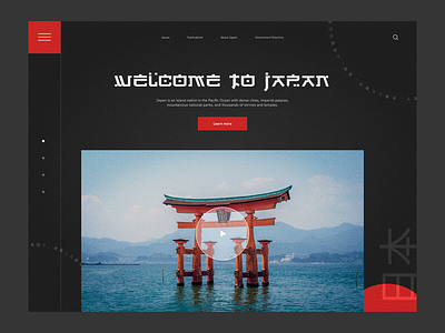 Japan Landing page exploration asia country country landing page culture dark ui exploration explore japan japanese landing page travel web design