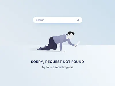 Search Error clean concept design error error message gradient illustration interface not found request search ui vector web