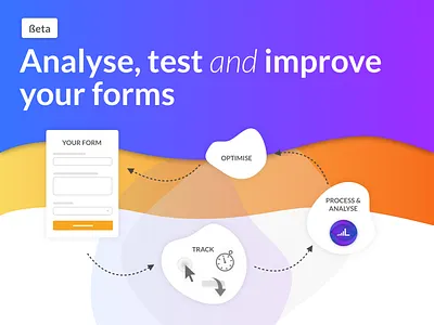 We are in Beta testing! :) branding design flat form gradient icons illustration lead lead generation optimisation process ui ux web