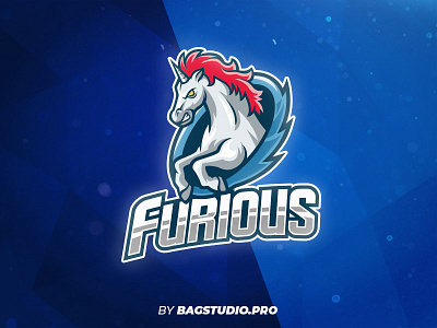 Unicorn Esport Logo angry esport fantasy furious horse illustration league sport team unicorn