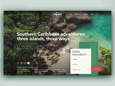 Travel header exploration app beach booking cards clean conversion explore form header header exploration hero landing marketing product slider social summer travel travel agency web design