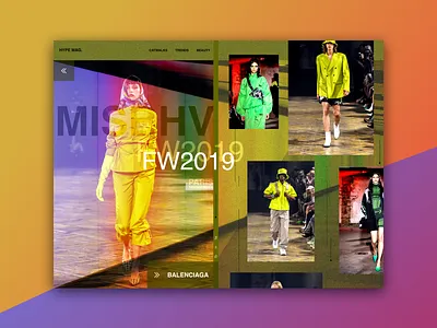 MISBHV Paris Fashion Week colorful concept design fashion hype interface lifestyle lookbook sketch streetwear ui web