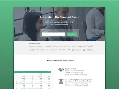 Attribution Landing Page design digital marketing landing page sketch unbounce