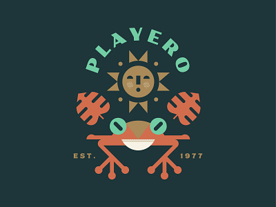 Playero coqui frog illustration island playero puertorico sun surf wildlife
