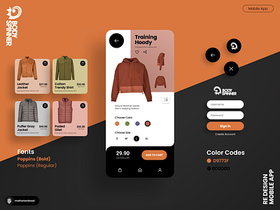 Mobile App for Clothing Store app appdesign branding clothing colorful design fashion flat graphic design illustration logo online redesign sharp shop store ui ux vector