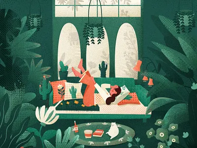 Greenhouse girl 插图 设计