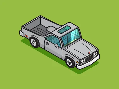 Iso El Camino art car design el camino graphic graphic design illustartor illustation isometric vector