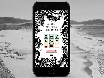 Palm Pages app graphic design homescreen interface mobile ui
