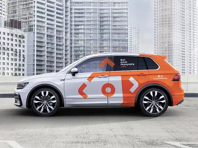 Vehicle Wrap - Real Estate Photography car logo orange photography real estate vinyl wrap