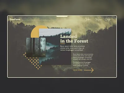 Treeforce design forest green tree ui ux web yellow