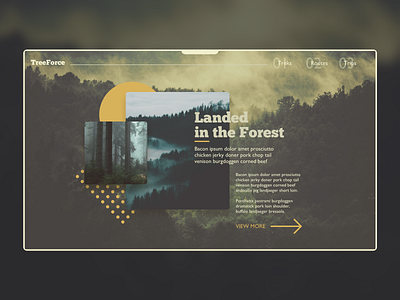 Treeforce design forest green tree ui ux web yellow