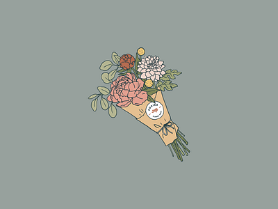 Enamel Pin Design drawing floral floral art illustration