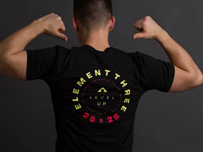 2019 E3 t-shirt badge branding design e3 element three typography vector