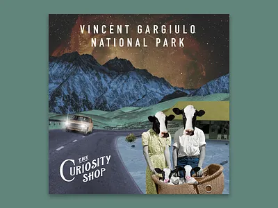 Curiosity Shop album cover collage cows curiosity shop esoteric illustration ryan brock vincent gargiulo weird