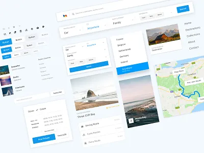 P&O Adventure Planner - UI Elements adventure book elements holiday maps plan travel ui ux website