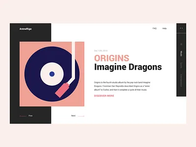 Arenariga - Concert Hall Website Concept I clean concert events illustration interface landing page layout music ui web website