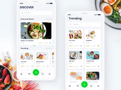 Food App Exploration ai food app app clean cooking designmind favorite dish interface ios iphone iphone x app minimal restaurant home restaurant newsfeed restaurant profile ui ux