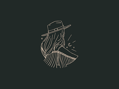 Illustrated Icon for By Haley Rose design drawing girl illustration icon icon artwork illustration logo western