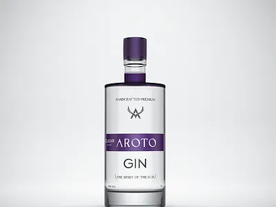 Premium Clean Gin - Handcrafted juniper berries brand branding design graphic design brand label and box design label design label mockup label packaging logo typography vector