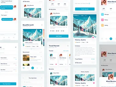 Travel Sharing App sharing ui 图标 应用 旅行 简单 设计