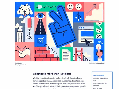 AngelList Blog Editorial Art Direction angellist art direction blog editorial illustration table of contents