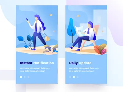Onboarding screens exploration blue chair design eddie gradient illustration ios liquid mobile newspaper nnice100 onboardinng oncology plants splash screens sudhan tree typography vector web