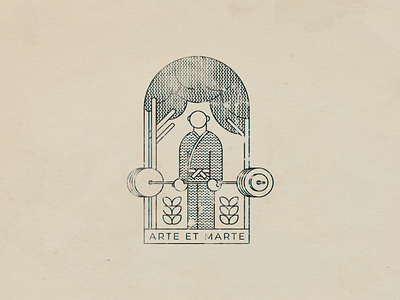 Arte Et Marte | Ex Libris 2019 book brand custom ex libris freelancer hire illustration logo marks nikola obradovic design ond paper personal print serbia stamp texture typography wash