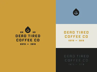Dead Tired Coffee coffee dead drop eye ghost gold identity logo tired