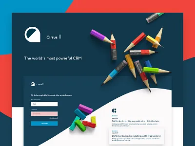 Cirrus 2 Login admin api crm dashboard design infographics list listing sas stats system ui ux