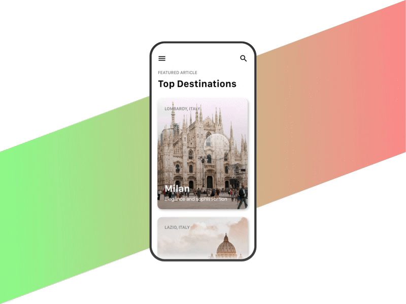 Card Zoom-In Transition framerx prototyping reactjs transitions ui interaction zoom