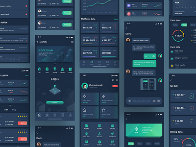 Block chain app design icon team ui ux 应用 设计