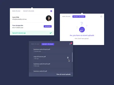 File upload toolbar plugin, dark and light mode exploration account dark dark mode desktop file light light mode photos plugin recent toolbar ui upload widget